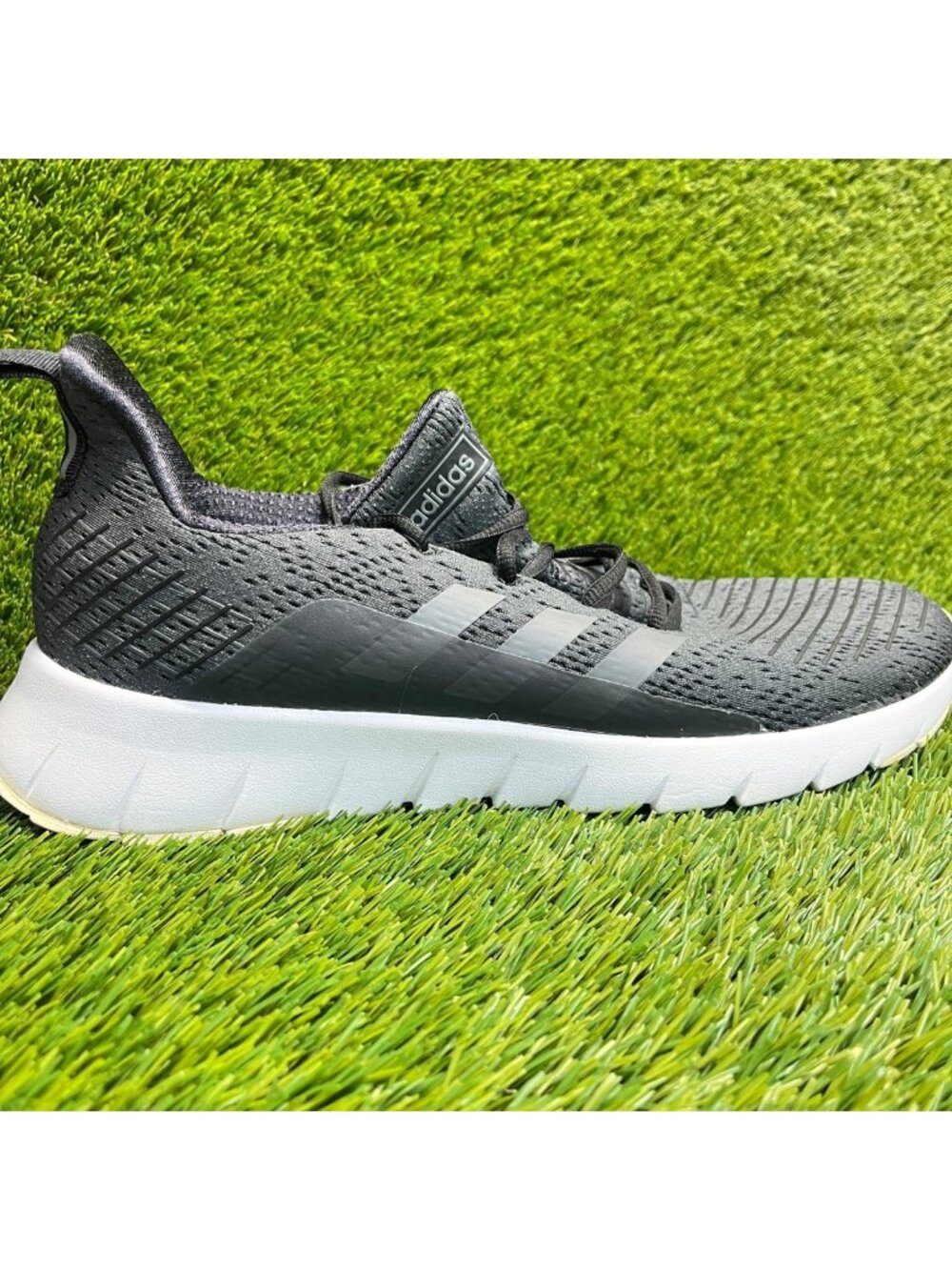 Adidas Asweego Mens Size 13 Black Gray Athletic Running Walking Shoes Sneakers